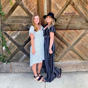 Black and White Striped 2 Piece Set